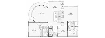 B12 two bed two bath 1495 sq ft at The Ren, Georgia