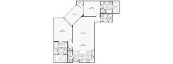 B8 two bed two bath 1396  at The Ren, Atlanta, 30329