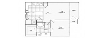1 bed 1 bath at The Hendrix, Atlanta