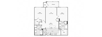 2 bed 2 bath A at The Hendrix, Atlanta, GA, 30329