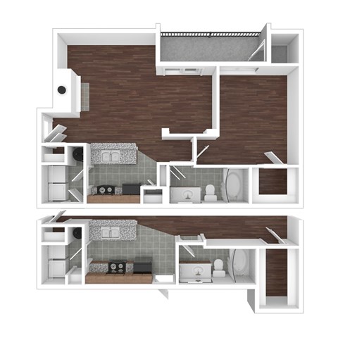 A5 Floor Plan at The Ambrose, Texas, 77040