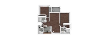 B2 Floor Plan at The Ambrose, Houston, TX, 77040