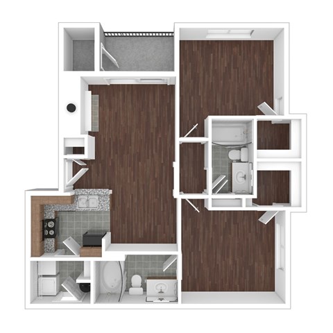 B3 Floor Plan at The Ambrose, Houston, Texas