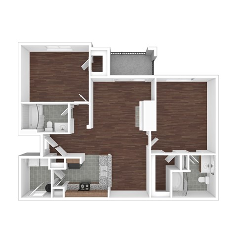 B5 Floor Plan at The Ambrose, Houston