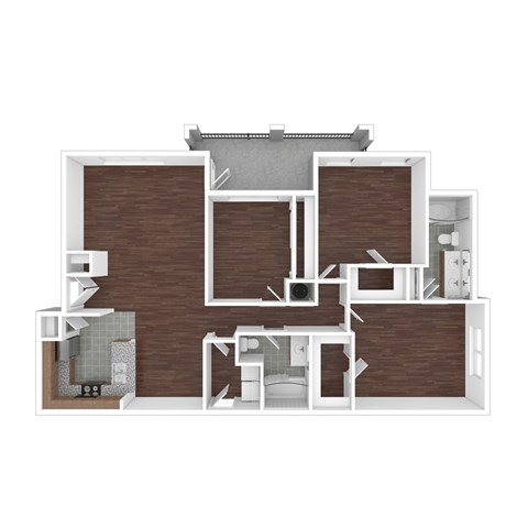 C1 Floor Plan at The Ambrose, Texas