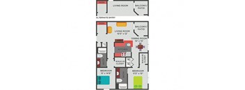 B2F Floor Plan at The Shallowford, Chattanooga