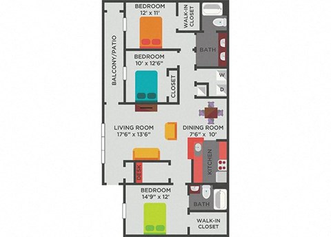 C1F Floor Plan at The Shallowford, Tennessee