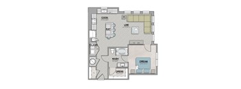 A10 Floor Plan at The Livano Tryon, Charlotte