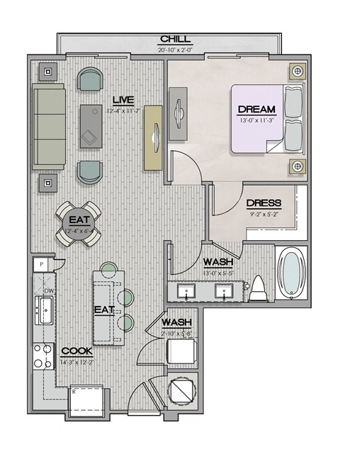 A4 Floor Plan at The Livano Tryon, North Carolina, 28213