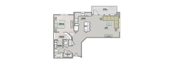 A9 Floor Plan at The Livano Tryon, Charlotte, North Carolina