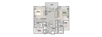 B1 Floor Plan at The Livano Tryon, North Carolina