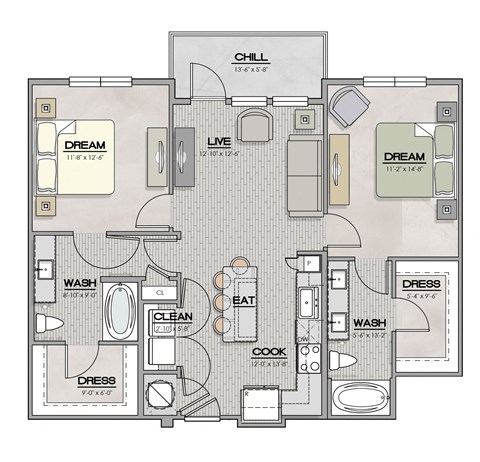 B1 Floor Plan at The Livano Tryon, North Carolina