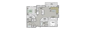 B2 Floor Plan at The Livano Tryon, Charlotte, 28213