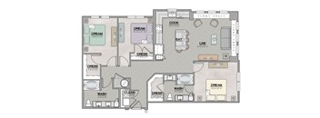 C1.1 Floor Plan at The Livano Tryon, North Carolina, 28213