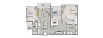 C2 Floor Plan at The Livano Tryon, Charlotte, NC, 28213