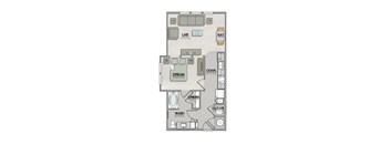 S1b Floor Plan at The Livano Tryon, Charlotte, NC