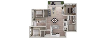 a floor plan of a house with a bedroom and a living room at Livano Avondale, Avondale, AZ 85323