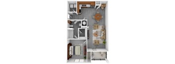 Verona floorplan at Grand Island Apartments, Tennessee, 38103