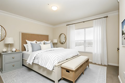Staged Bedroom at Villas at Cordova, Cordova Tennessee