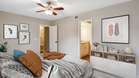 Model Bedroom at Villas on Briarcliff, Atlanta