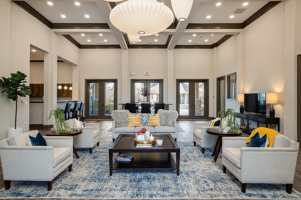 Clubhouse sitting area at Villas at Carrington Square, Overland Park