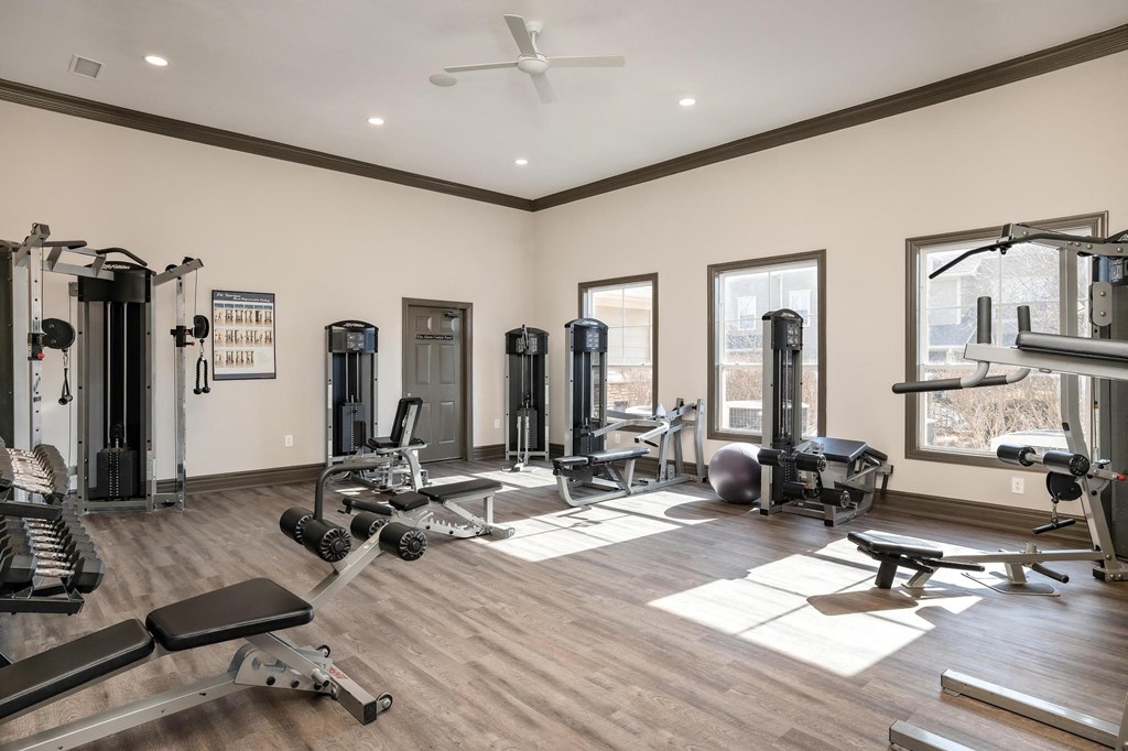 Fitness Center Strength equipment   at Villas at Carrington Square, Overland Park, KS