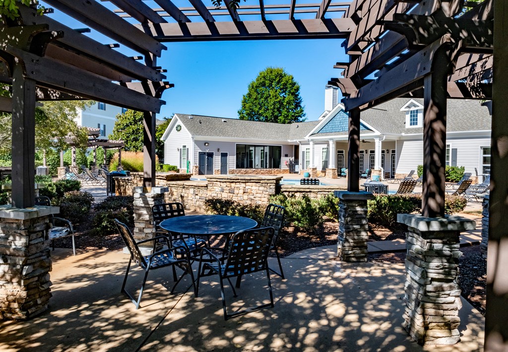 Seating in Pool Area at Walden Oaks, South Carolina, 29625