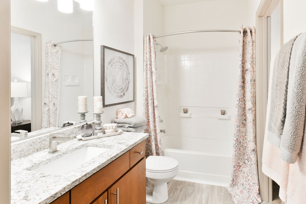 Hallway Bathroom with Tub Shower Combo  at Walden Oaks, Anderson, SC