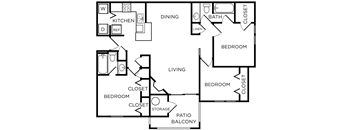 3A Floorplan 3 bed 2 bath Westbury Mews, Summerville SC 29485