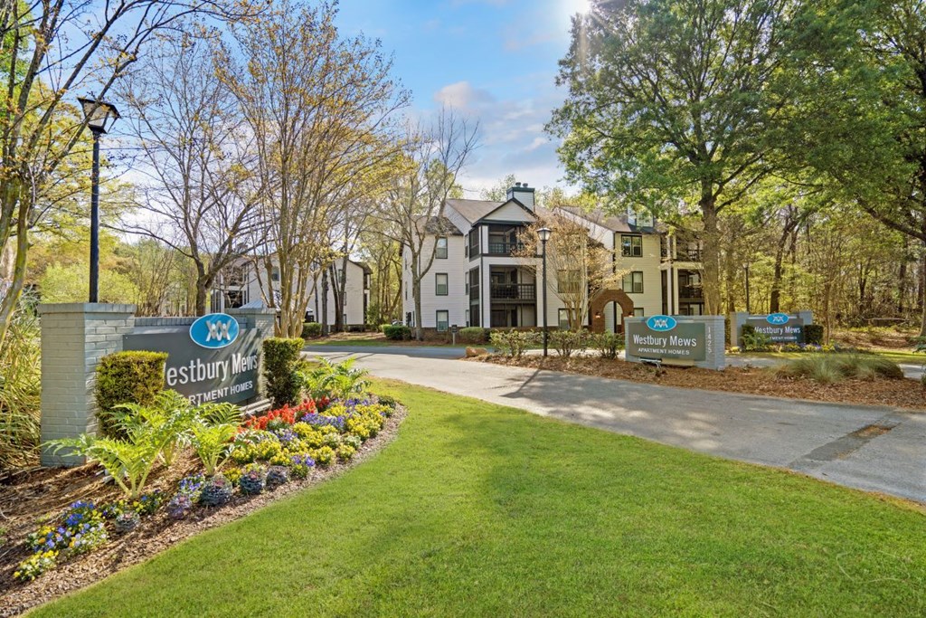 Community entrance Community entrance at Westbury Mews Apartments in Summerville SC 29485
