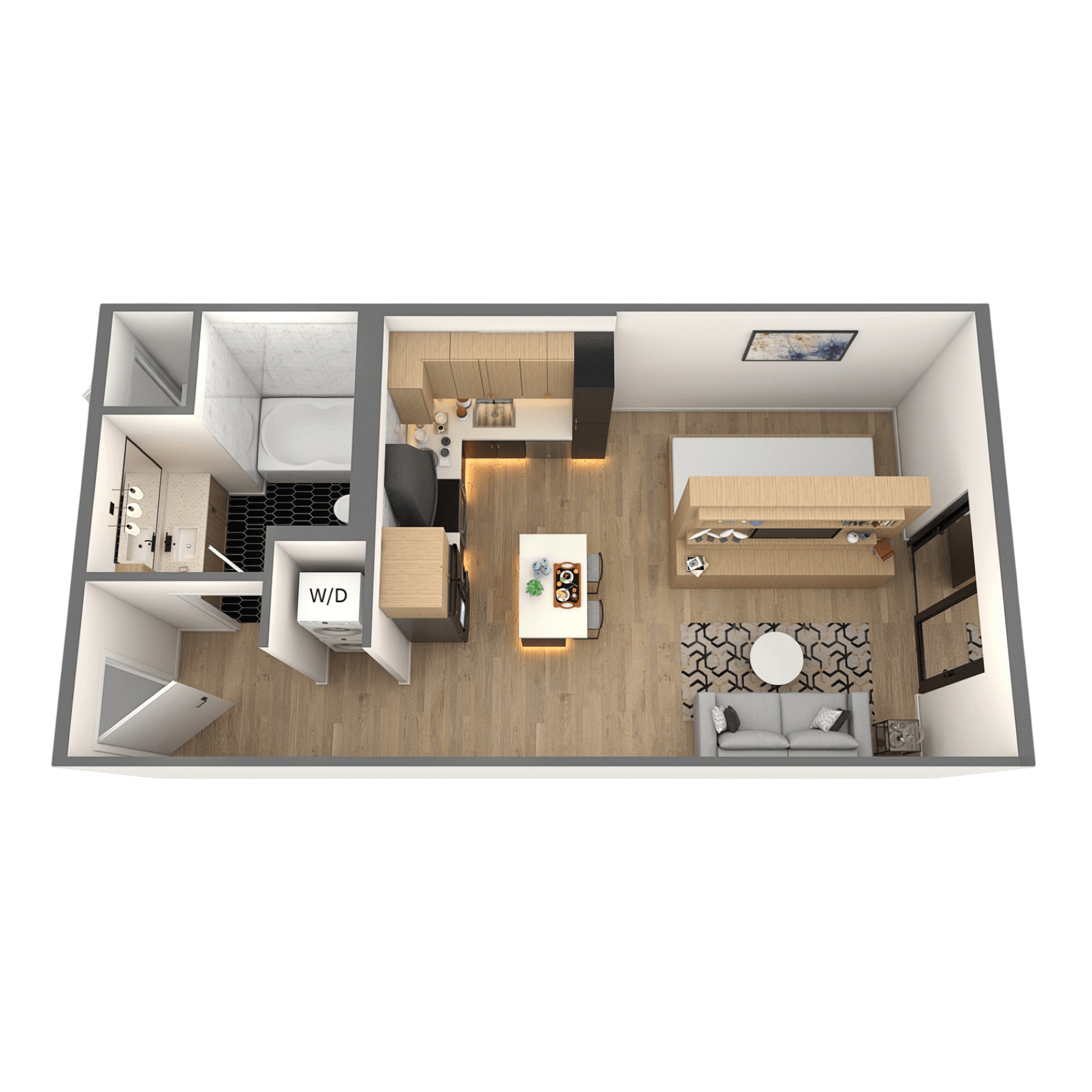 Wonderland Floor Plan at Chelsea Apartments, St Louis