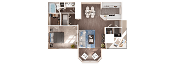 1 Bed 1 Bath Floorplan A at Manchester at Mansell, Georgia ,30076
