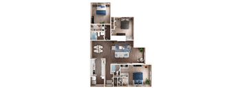 3 Bed 2 Bath Floorplan A at Manchester at Mansell, Roswell, GA 30076 