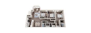 3 Bed 2 Bath Floorplan C at Manchester at Mansell, Roswell, 30076 