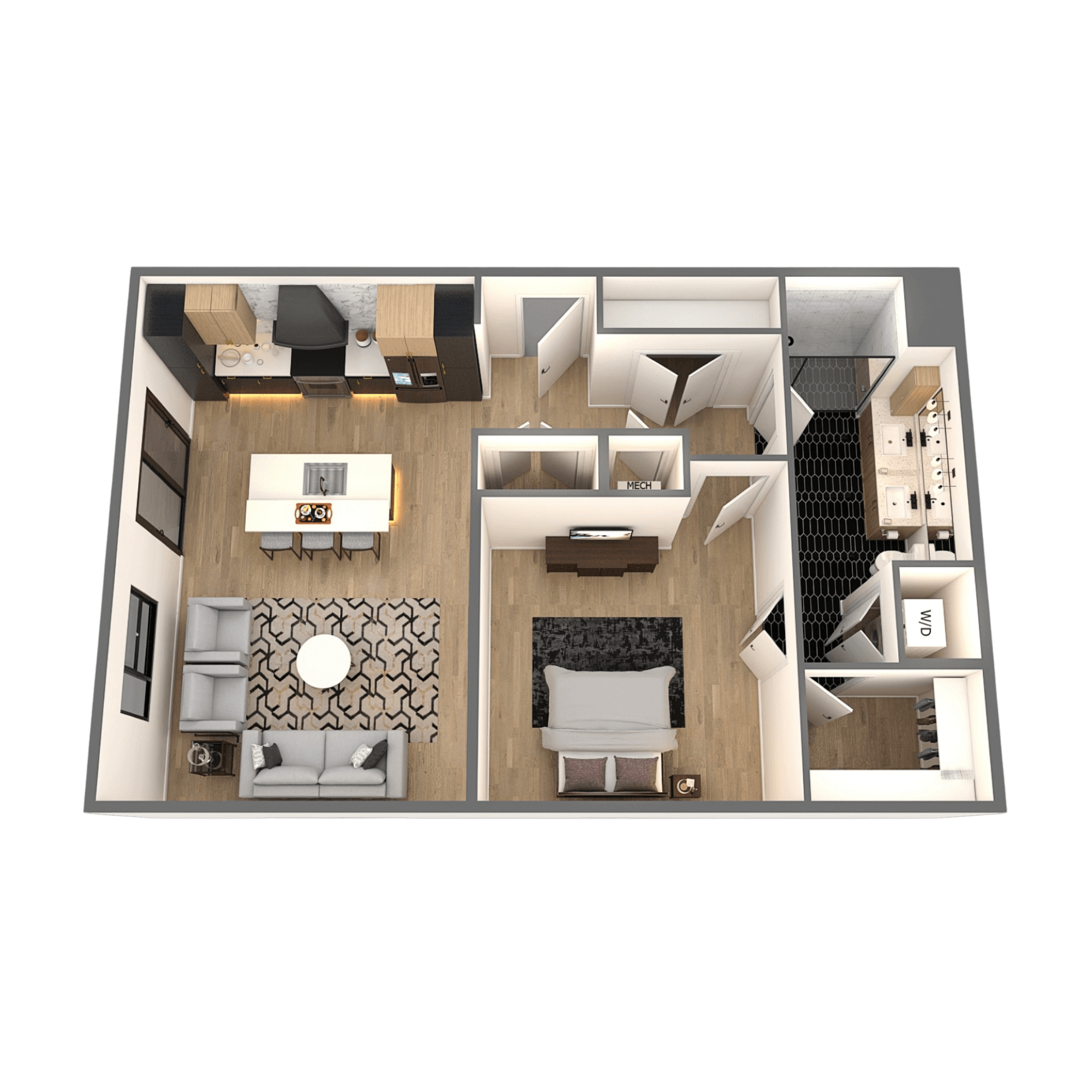 Obelisk Floor Plan at Chelsea Apartments, St Louis, MO