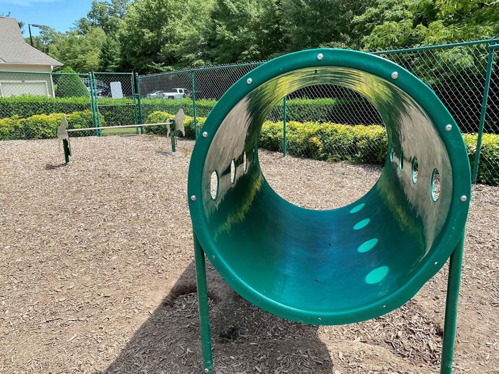 Dog park for dogs to play at Alden Place at South Square, North Carolina