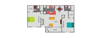 B2 Floor Plan at Rise at Signal Mountain, Chattanooga, TN