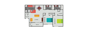B1 Floor Plan at Rise at Signal Mountain, Chattanooga, TN, 37405
