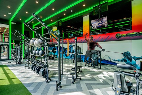 Fitness center at Chelsea Apartments, St Louis, Missouri