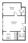 1 Bedroom, 1 Bath (Mayflower Apts)