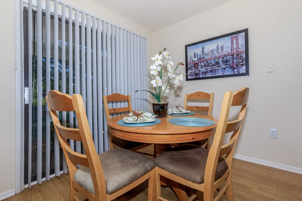 Dining Room with Vinyl Plank Floors