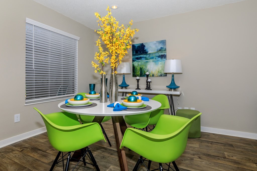 Dining Room with Vinyl Plank Floors