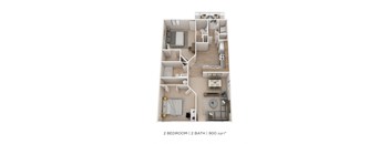 Two Bedroom 2 Bath-  Alexander Station 900 sqft