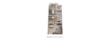 One Bedroom-Ashton Woods 560 sqft
