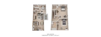 Three Bedroom 2.5 Bath Townhome