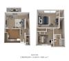 Two Bedroom 1.5 Bath Townhome