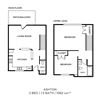 Two Bedroom 1.5 Bath Townhome