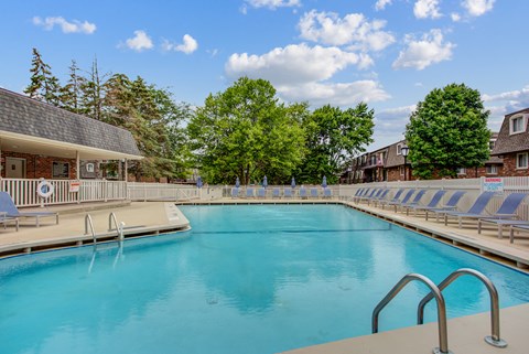 the swimming pool at our apartments