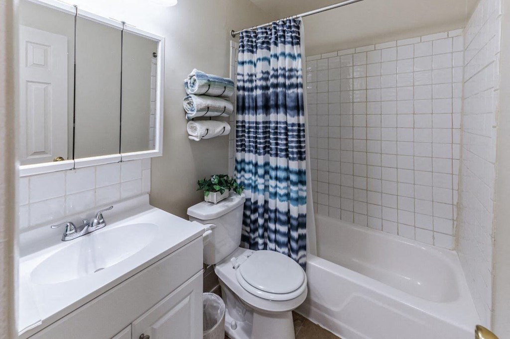 a bathroom with a sink toilet and a tub