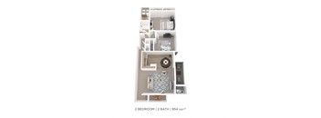 BlairMillVillageEast_2BR2BA_954sqft